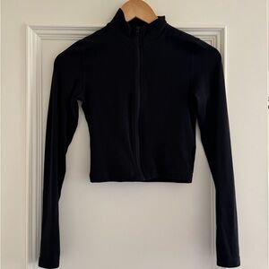 Aritzia TNA Black Women's Zip-Up Top